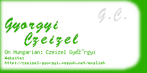 gyorgyi czeizel business card